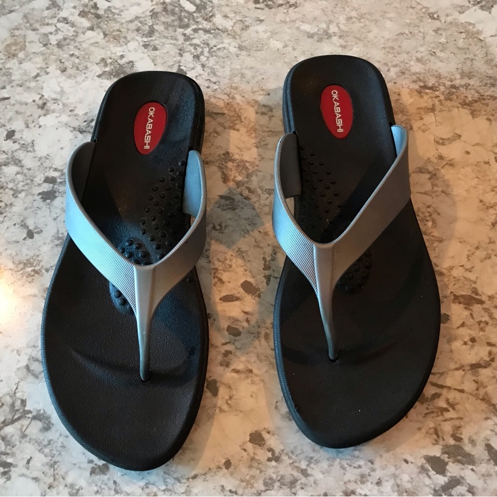 OKABASHI Black & Silver Sandal